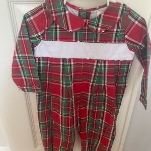 Cecil and Lou plain 12 month one piece romper with Peter Pan collar